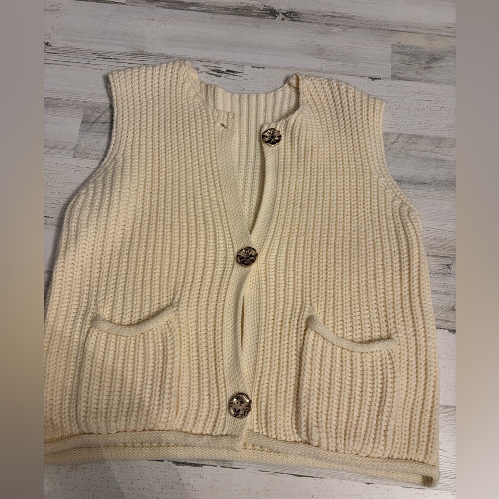 Boutique brand button down sweater vest
